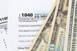 tax forms and money